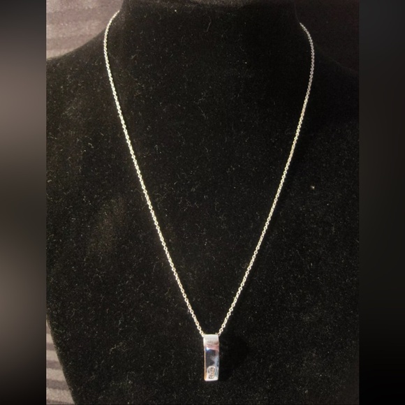 STERLING SILVER 925
Pendant w/ 3 Stones
on Wheat Chain Necklace - Picture 7 of 12